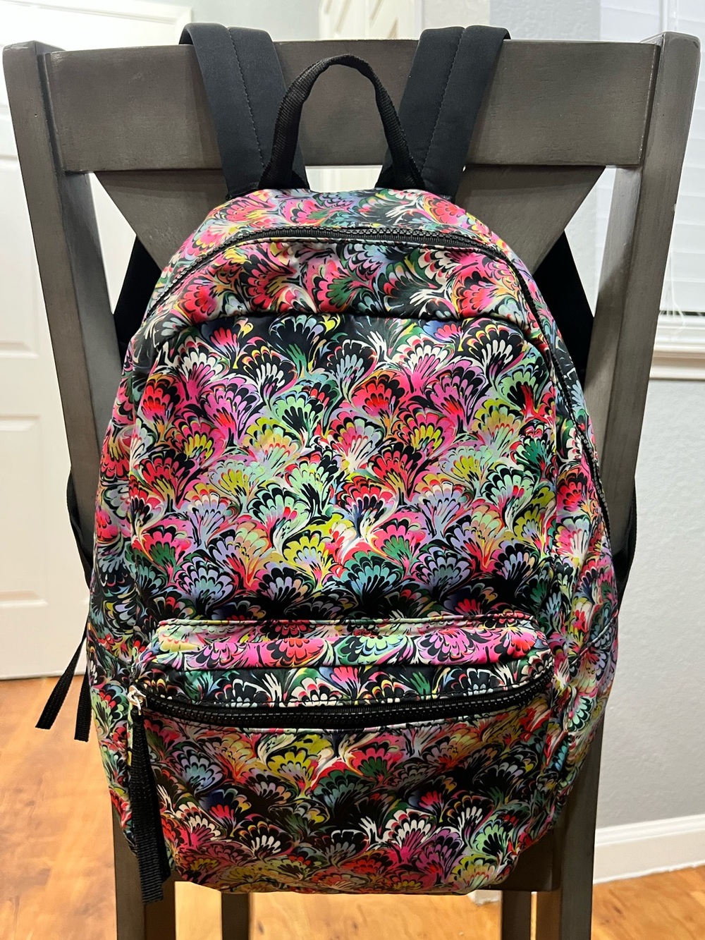 Cynthia Rowley GO marbled abstract multicolor backpack